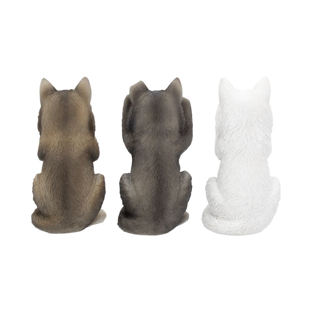 Three Wise Wolves 10cm