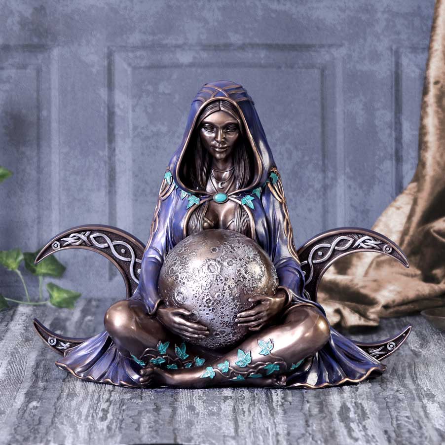 Triple Moon Goddess Art Statue 31cm
