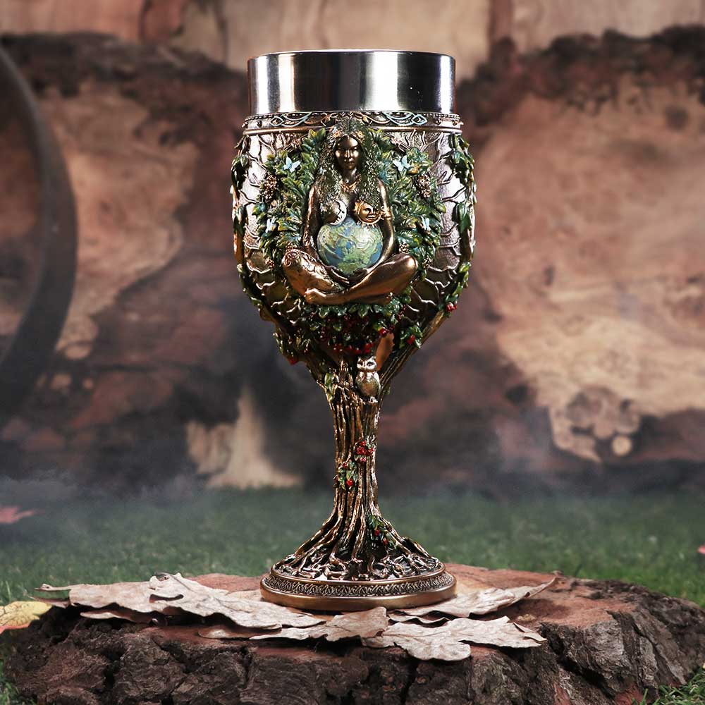 Bronze Mother Earth Goblet 20cm