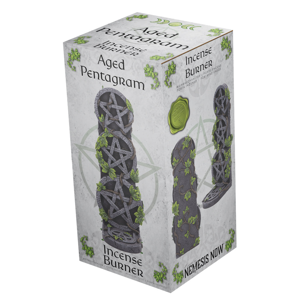 Aged Pentagram Incense Burner 20.5cm