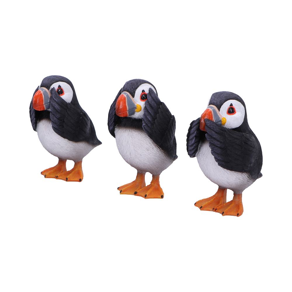 Three Wise Puffin Figurines 9cm