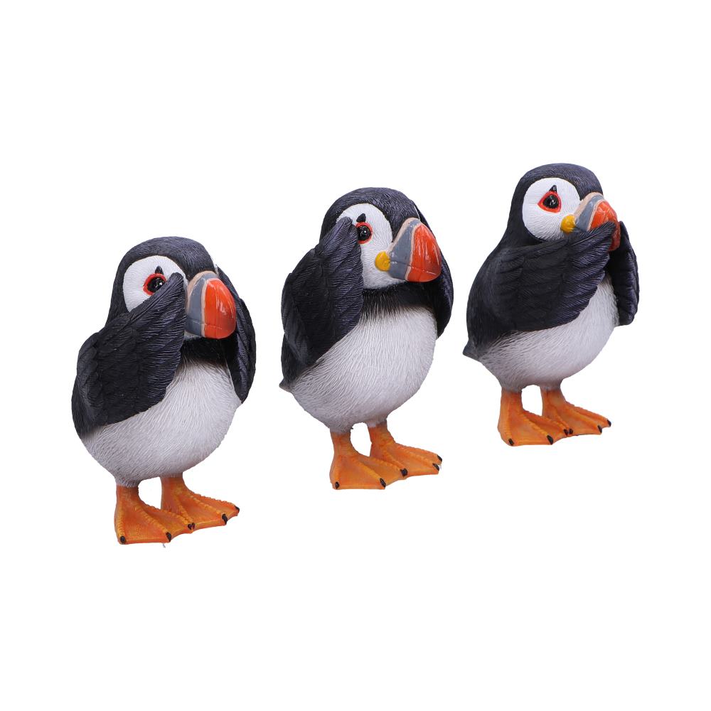Three Wise Puffin Figurines 9cm