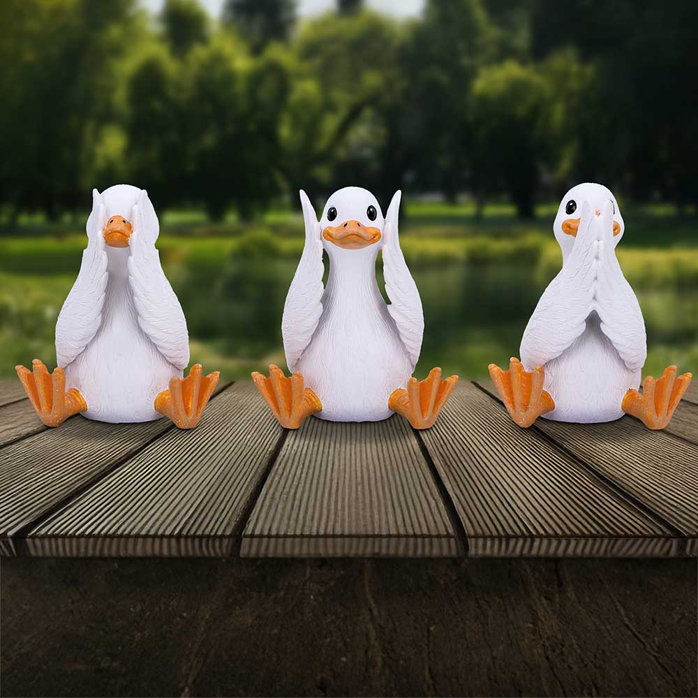 Three Wise Geese 8.5cm
