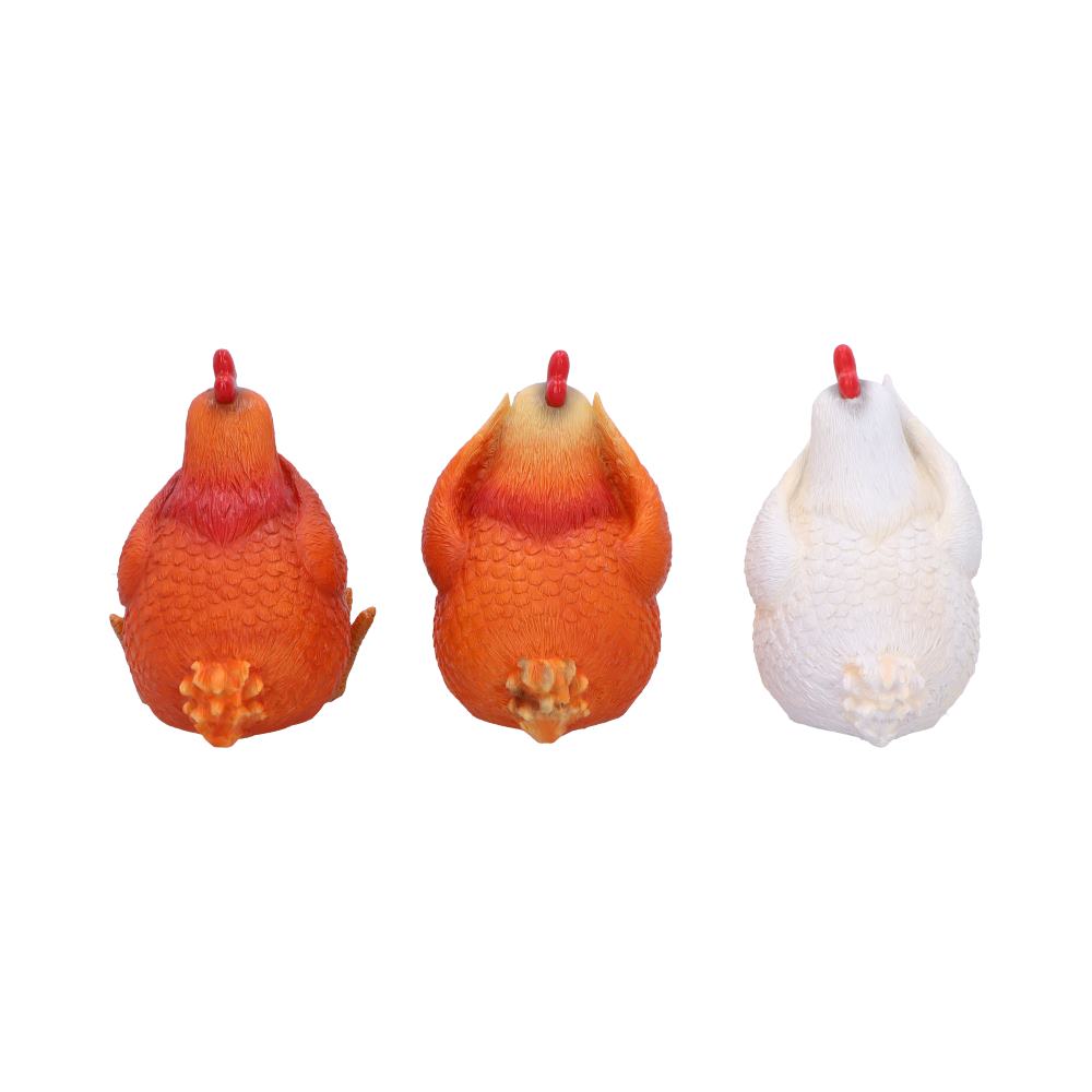 Three Wise Hens 8.5cm