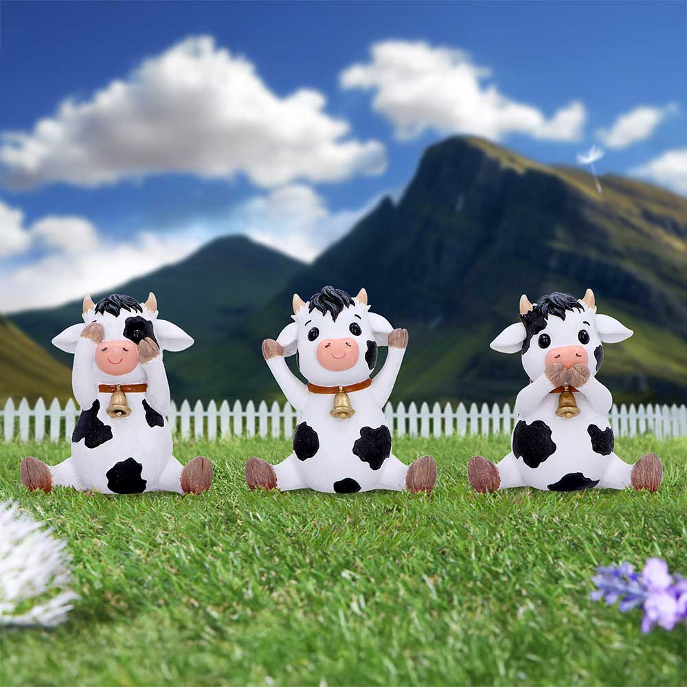 Three Wise Cows 8.5cm