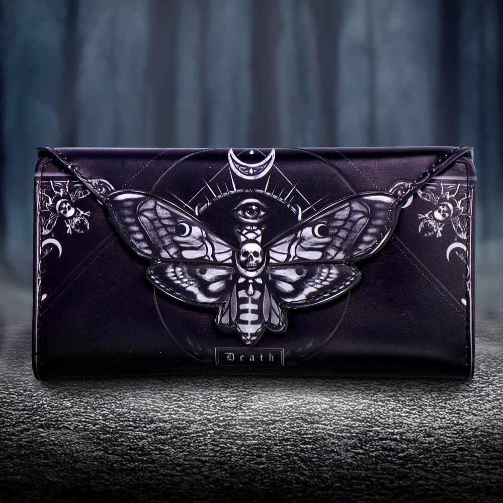 Death’s Head Moth Embossed Purse 18.5cm