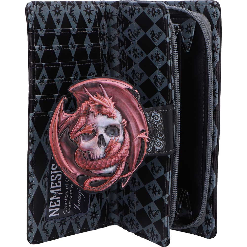 Skull Embrace Embossed Purse (AS) 18.5cm