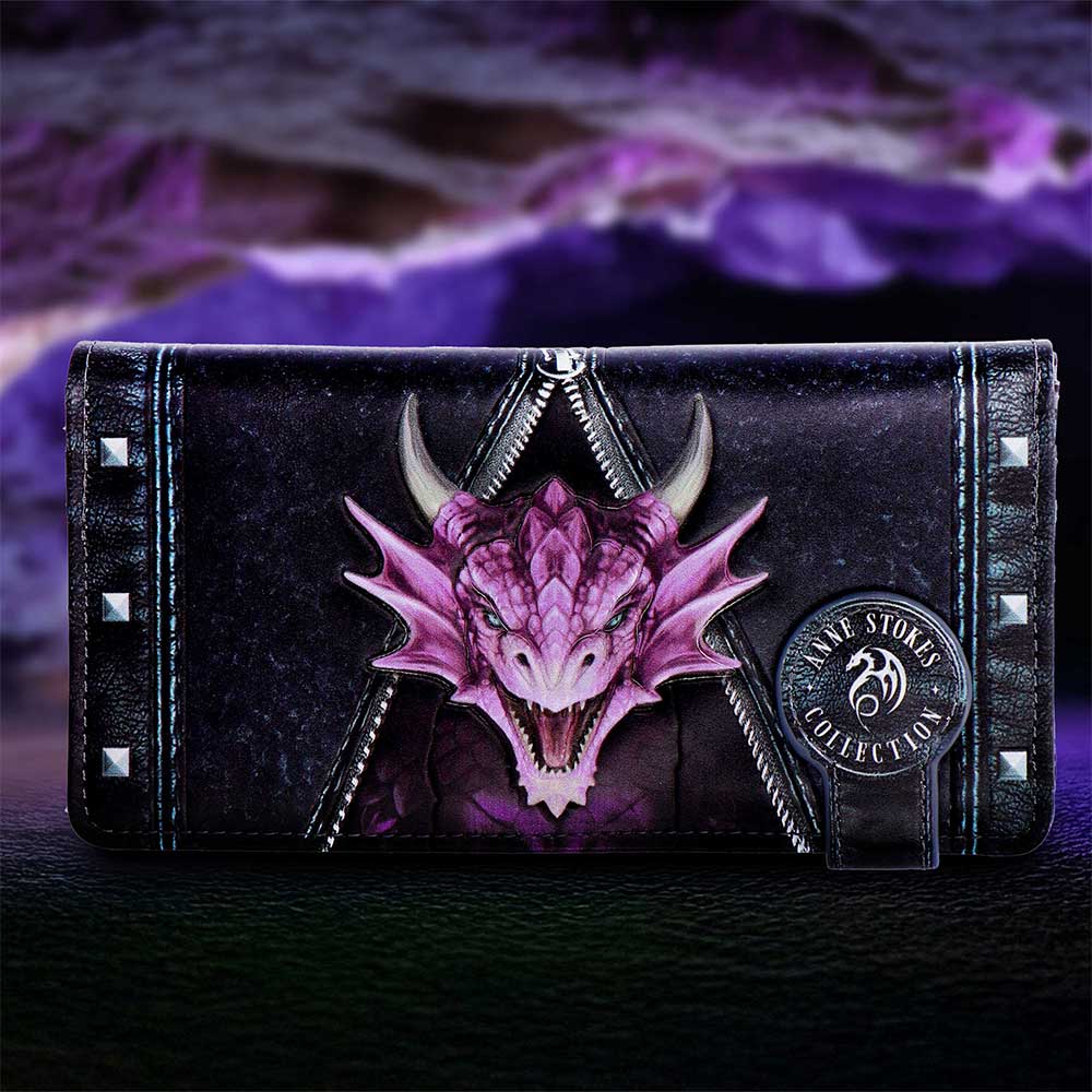 Unzipped Dragon Embossed Purse (AS) 18.5cm