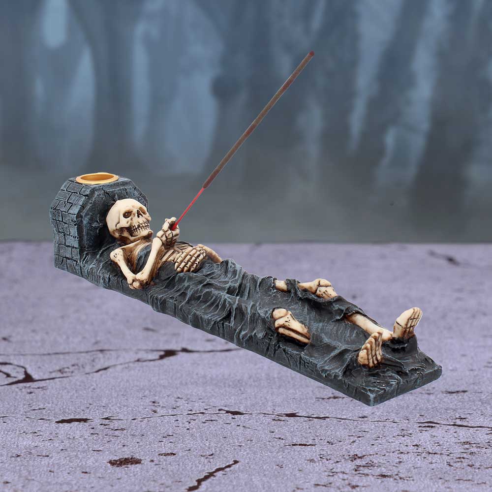 Ashes to Ashes Crypt Skeleton Incense Stick Holder 28cm