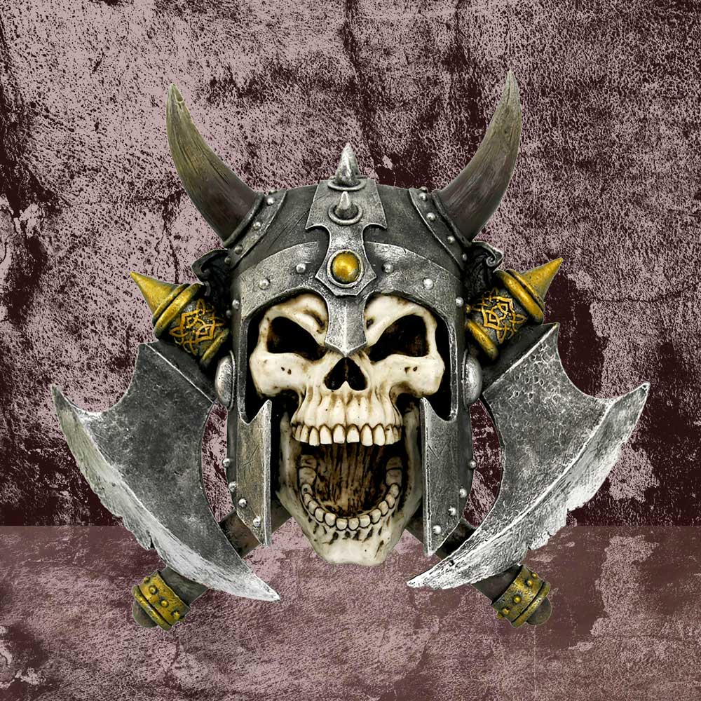 Valhalla's Vengeance Skeleton Viking Wall Plaque 33cm