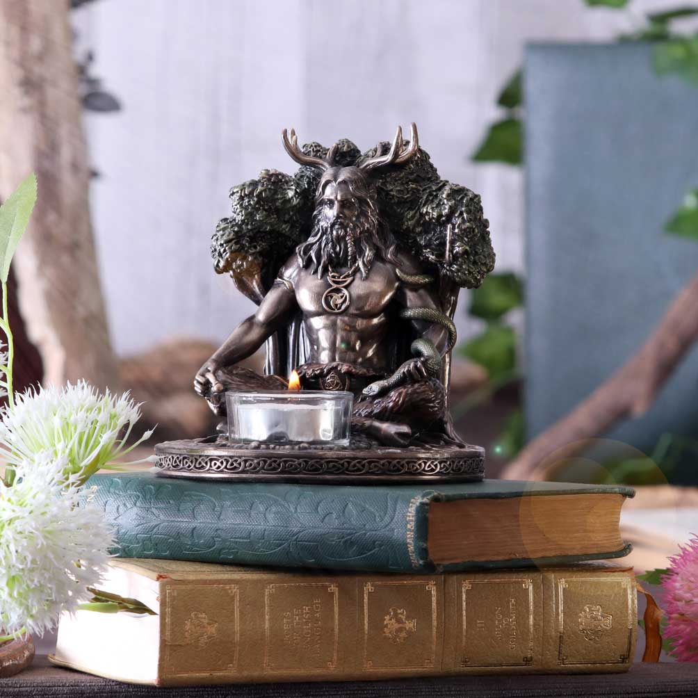 Cernunnos Bronze Tealight Holder 13.5cm