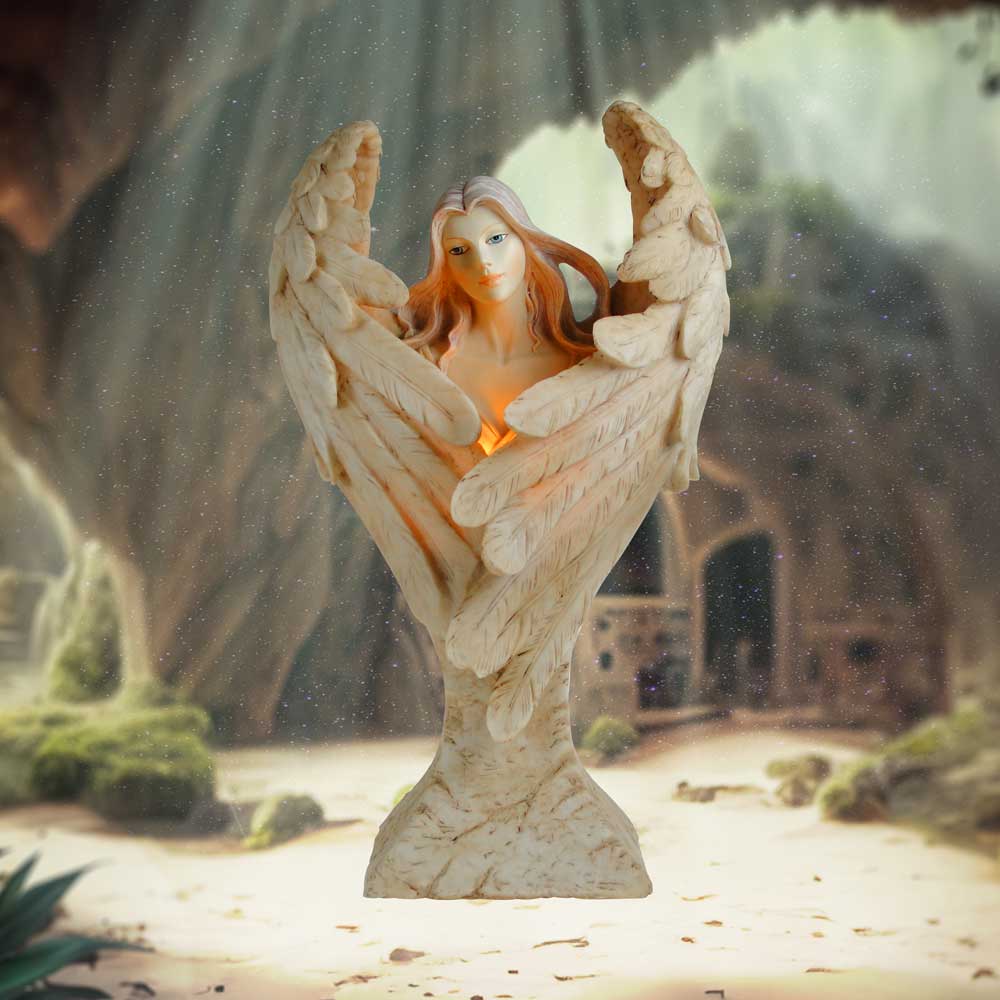 Wings of Peace 39.5cm Light Angel Lamp Figurine