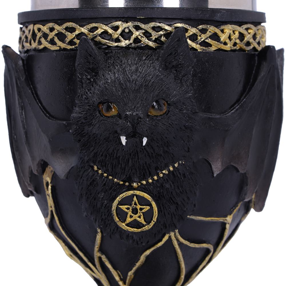 Feline Fang Black Cat Goblet 17.3cm