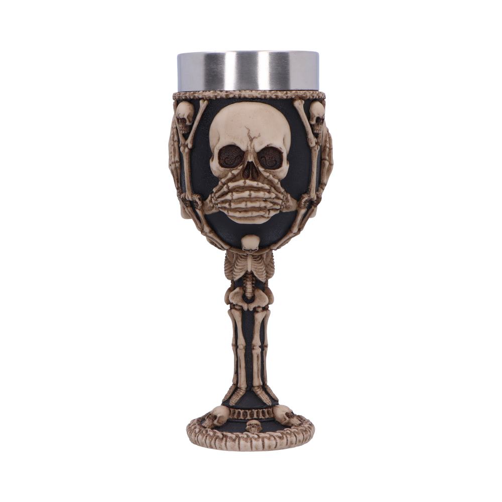 Three Wise Skeleton Goblet 20cm