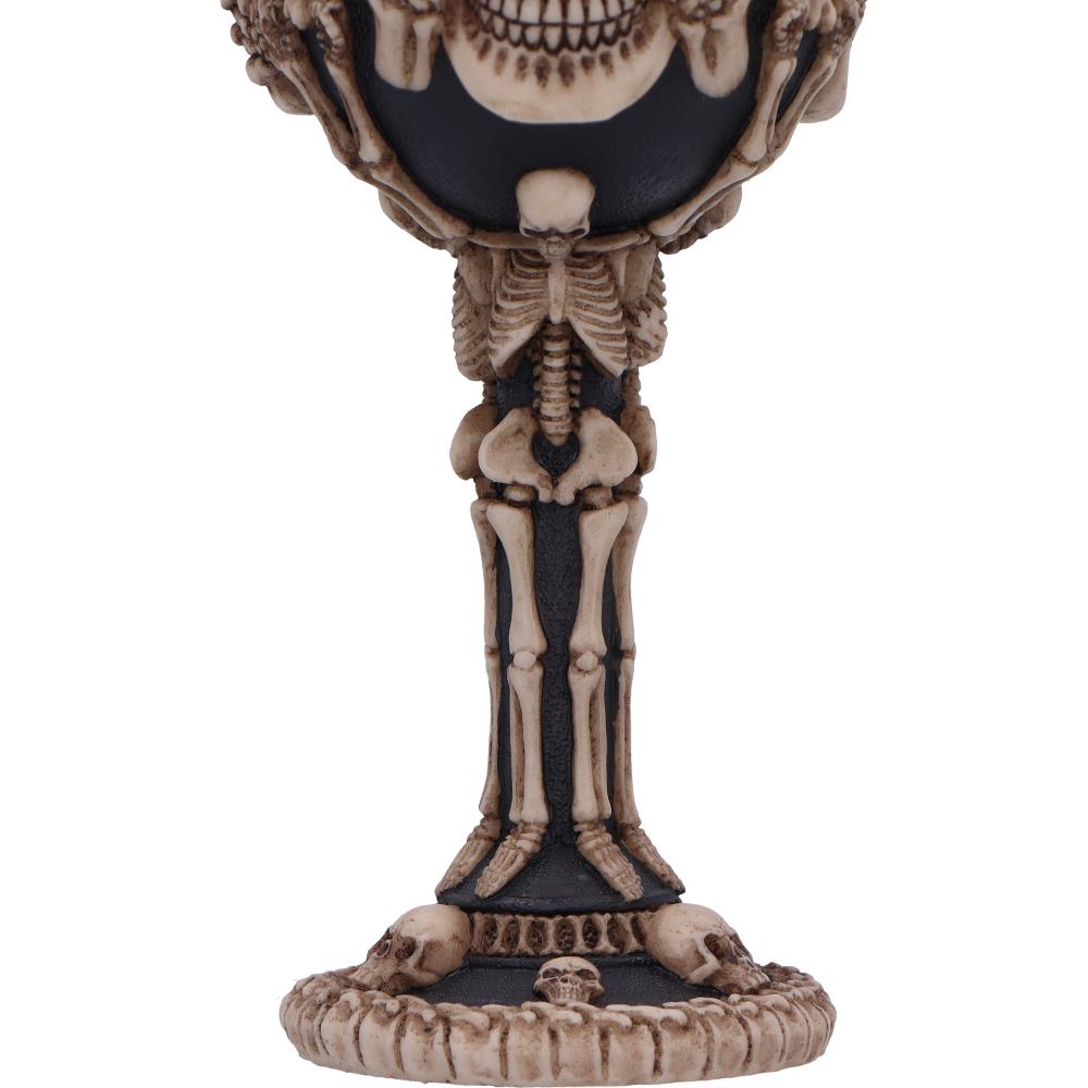Three Wise Skeleton Goblet 20cm
