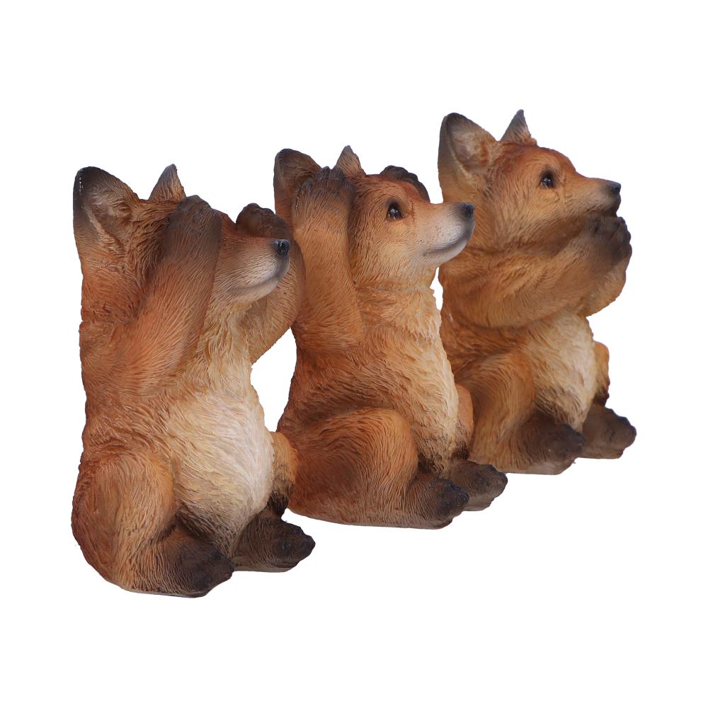 Three Wise Foxes 8.5cm