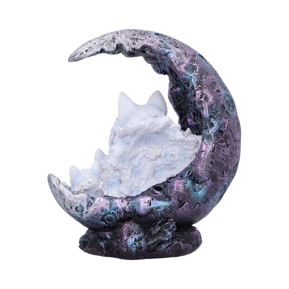 Winter Moon Wolf Ornament with LED 20cm