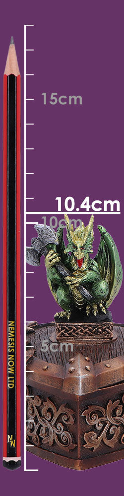 Green Nemesis Now Hoard Defender Box, a 10.5cm decorative storage box with intricate design and sturdy construction.
