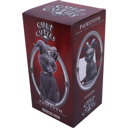 Large Pawzuph Horned Occult Cat Figurine 26.5cm