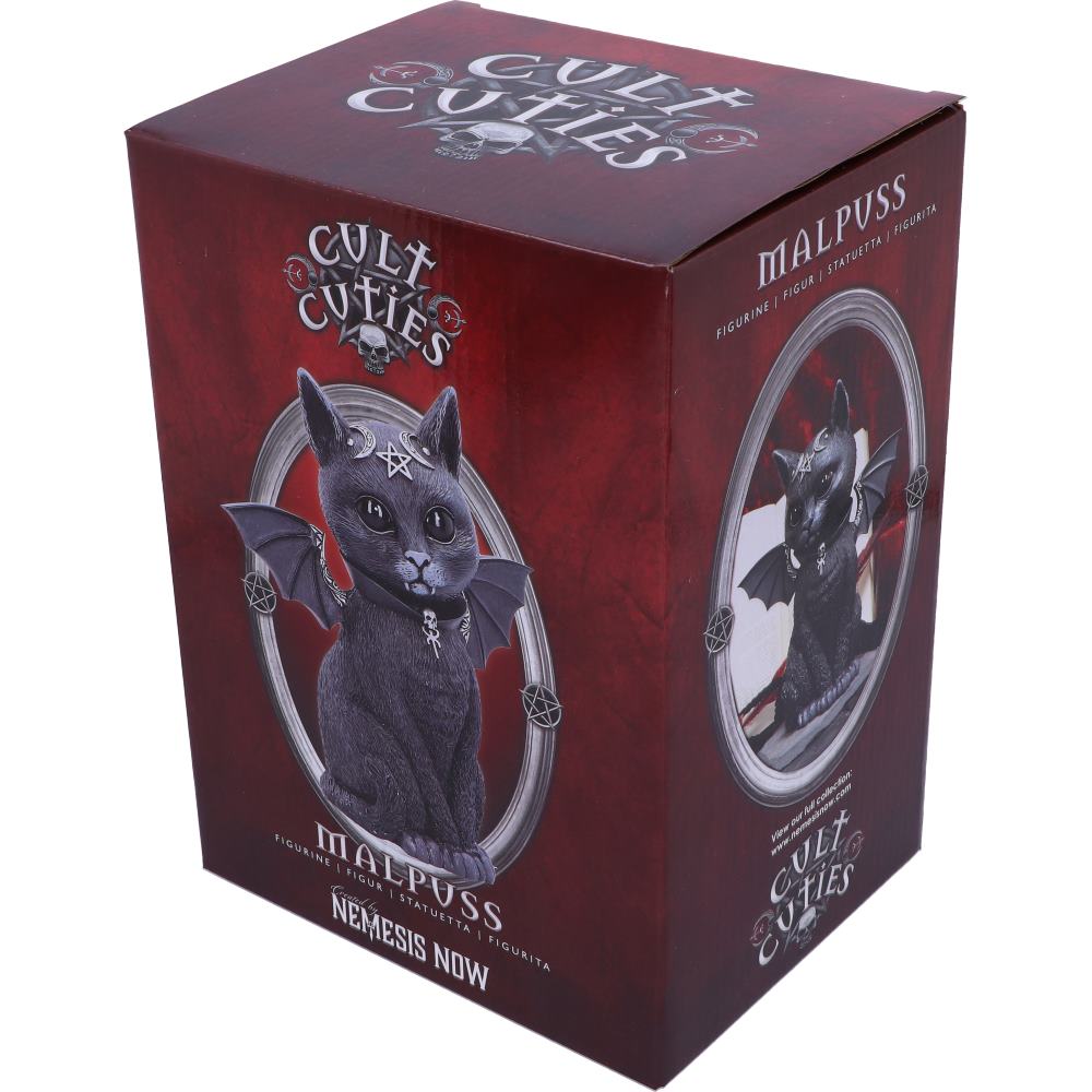 Large Malpuss Winged Occult Cat Figurine 24cm