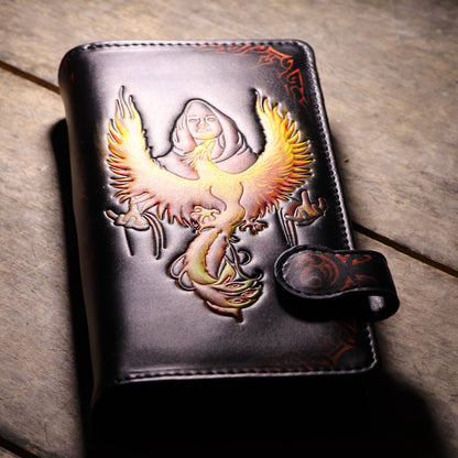 Phoenix Rising Embossed Purse (AS) 18.5cm