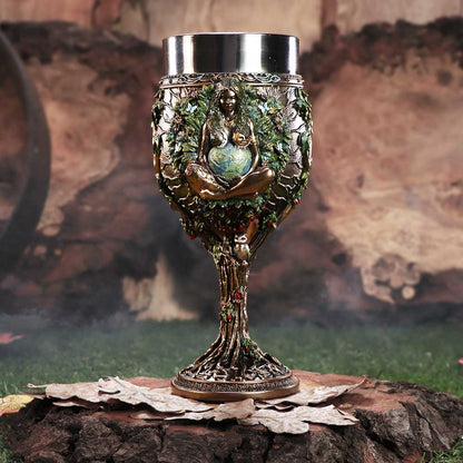 Bronze Mother Earth Goblet 20cm