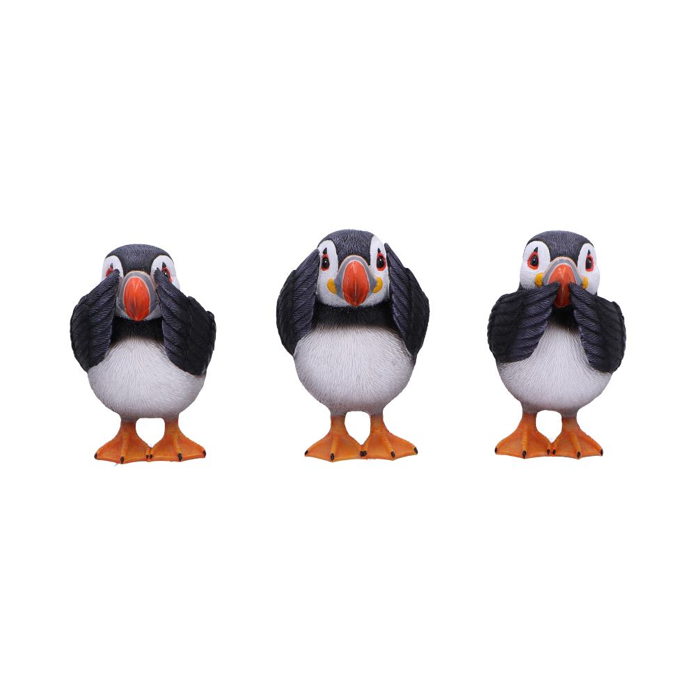 Three Wise Puffin Figurines 9cm