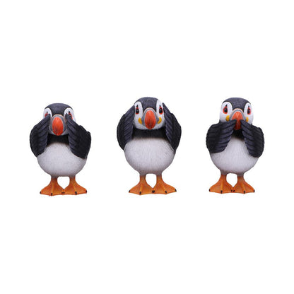 Three Wise Puffin Figurines 9cm
