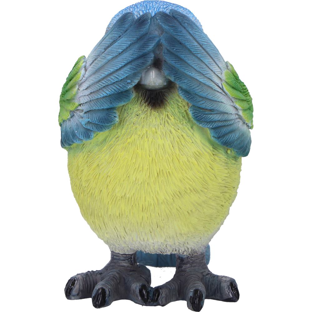 Three Wise Blue Tits 8.5cm