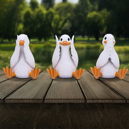 Three Wise Geese 8.5cm