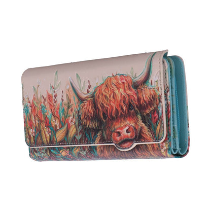 Highland Cow Embossed Purse