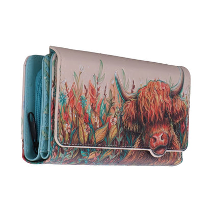 Highland Cow Embossed Purse