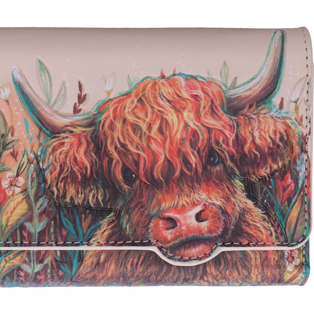 Highland Cow Embossed Purse