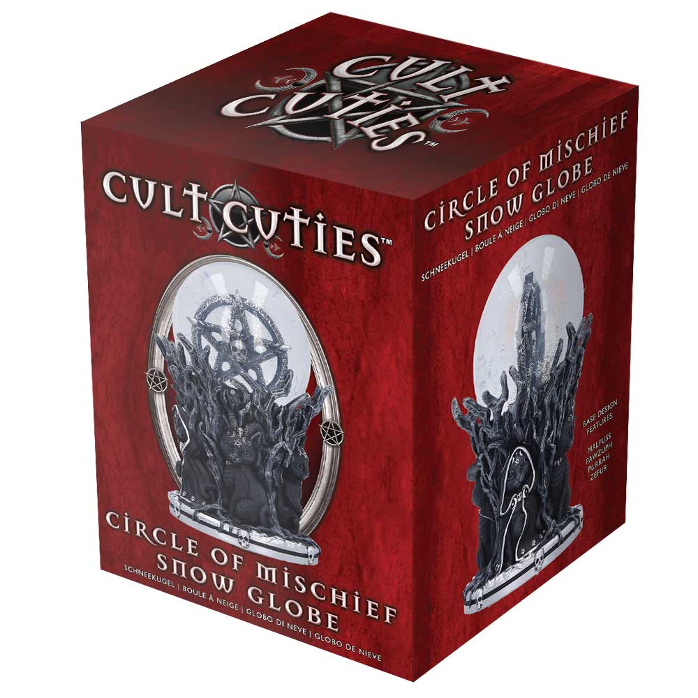 Cult Cuties Circle of Mischief Snow Globe 18cm