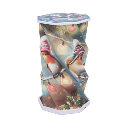 Winter Robins Foldable Lamp 21cm