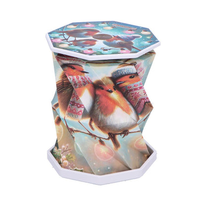 Winter Robins Foldable Lamp 21cm