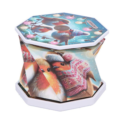 Winter Robins Foldable Lamp 21cm