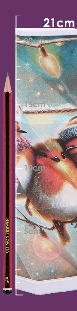 Winter Robins Foldable Lamp 21cm