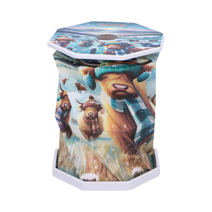 Winter Highland Cows Foldable Lamp 21cm