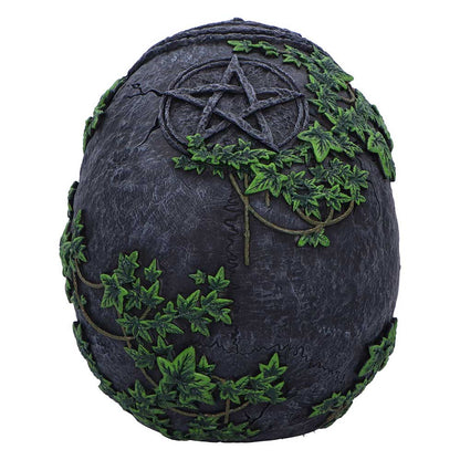 Aged Pentagram Skull 18.8cm