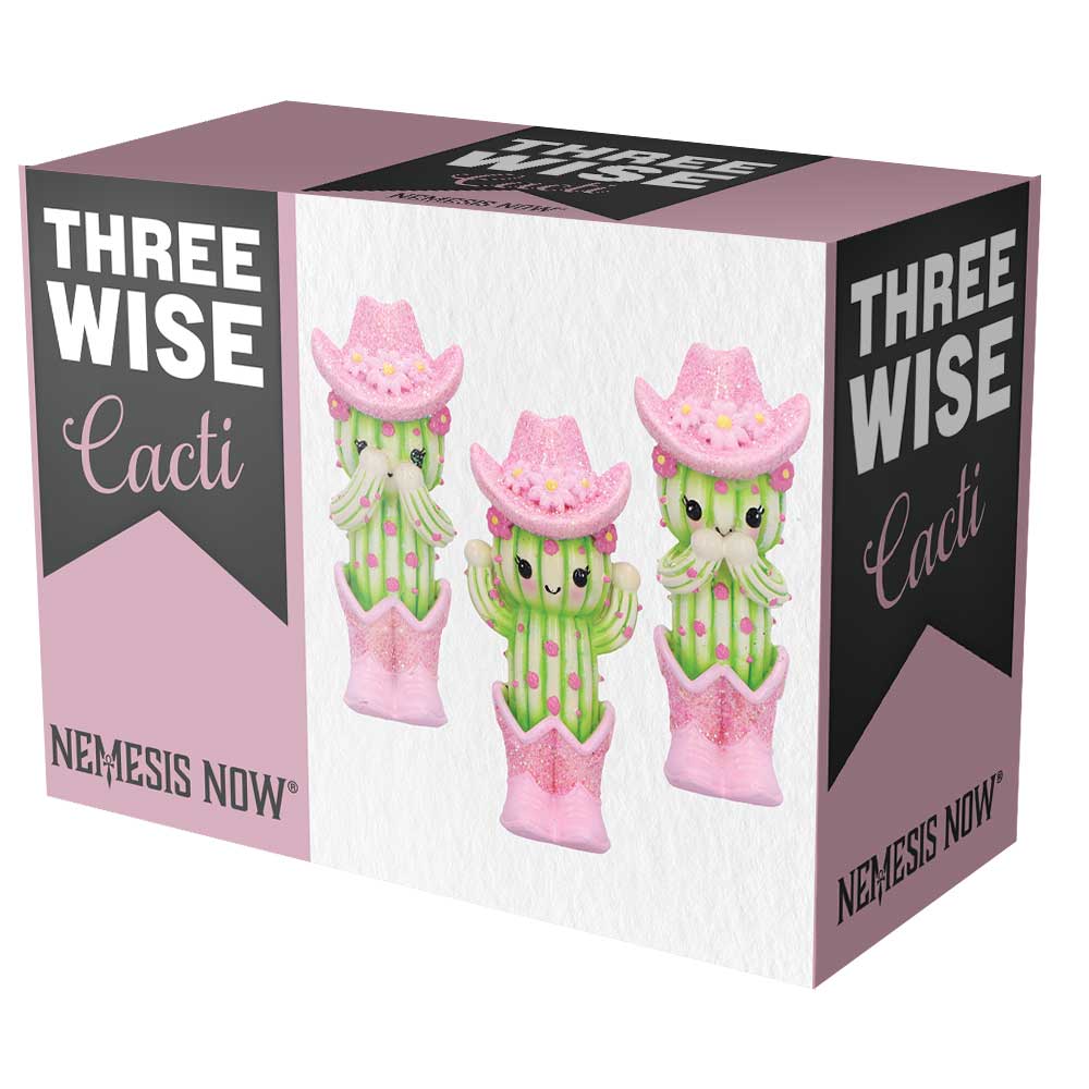 Three Wise Cacti 9.5cm