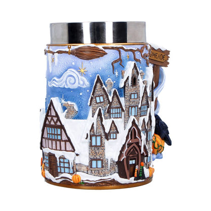Harry Potter Hogsmeade Village collectible tankard by Nemesis Now, 15.7cm tall, featuring detailed Harry Potter themed village scene.
