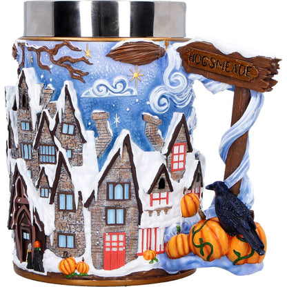 Harry Potter Hogsmeade Village collectible tankard by Nemesis Now, 15.7cm tall, featuring detailed Harry Potter themed village design.