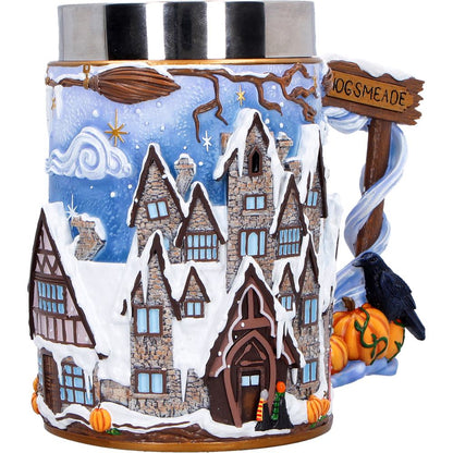 Nemesis Now Harry Potter Hogsmeade Village collectible tankard, 15.7cm tall, featuring detailed Harry Potter themed design.