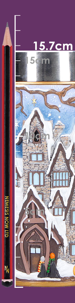 Harry Potter Hogsmeade Village collectible tankard by Nemesis Now, 15.7cm tall, featuring detailed wizarding village design.