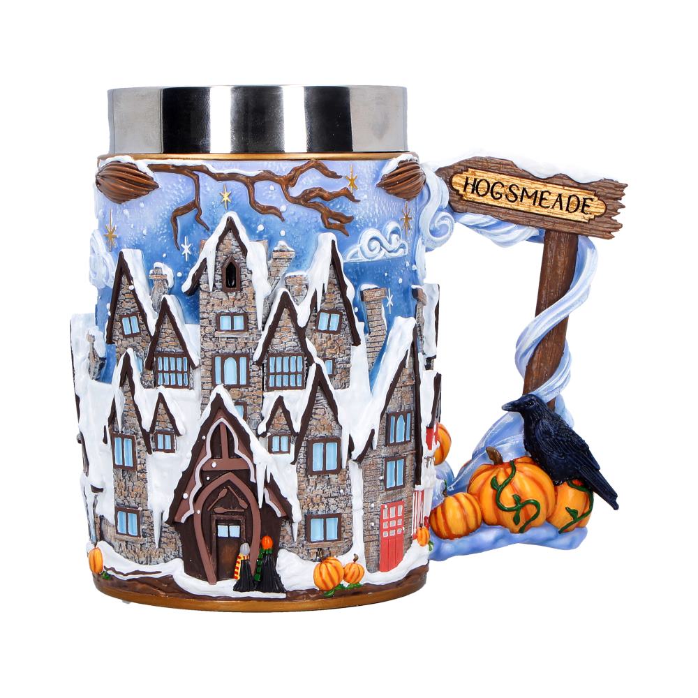 Harry Potter Hogsmeade Village collectible tankard by Nemesis Now, 15.7cm tall, featuring detailed Harry Potter-themed artwork.