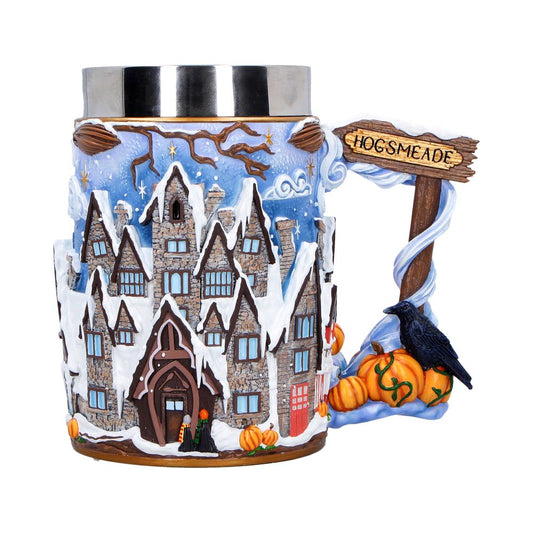 Harry Potter Hogsmeade Village collectible tankard by Nemesis Now, 15.7cm tall, featuring detailed Harry Potter-themed artwork.