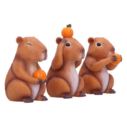 Three Wise Capybaras 10.5cm