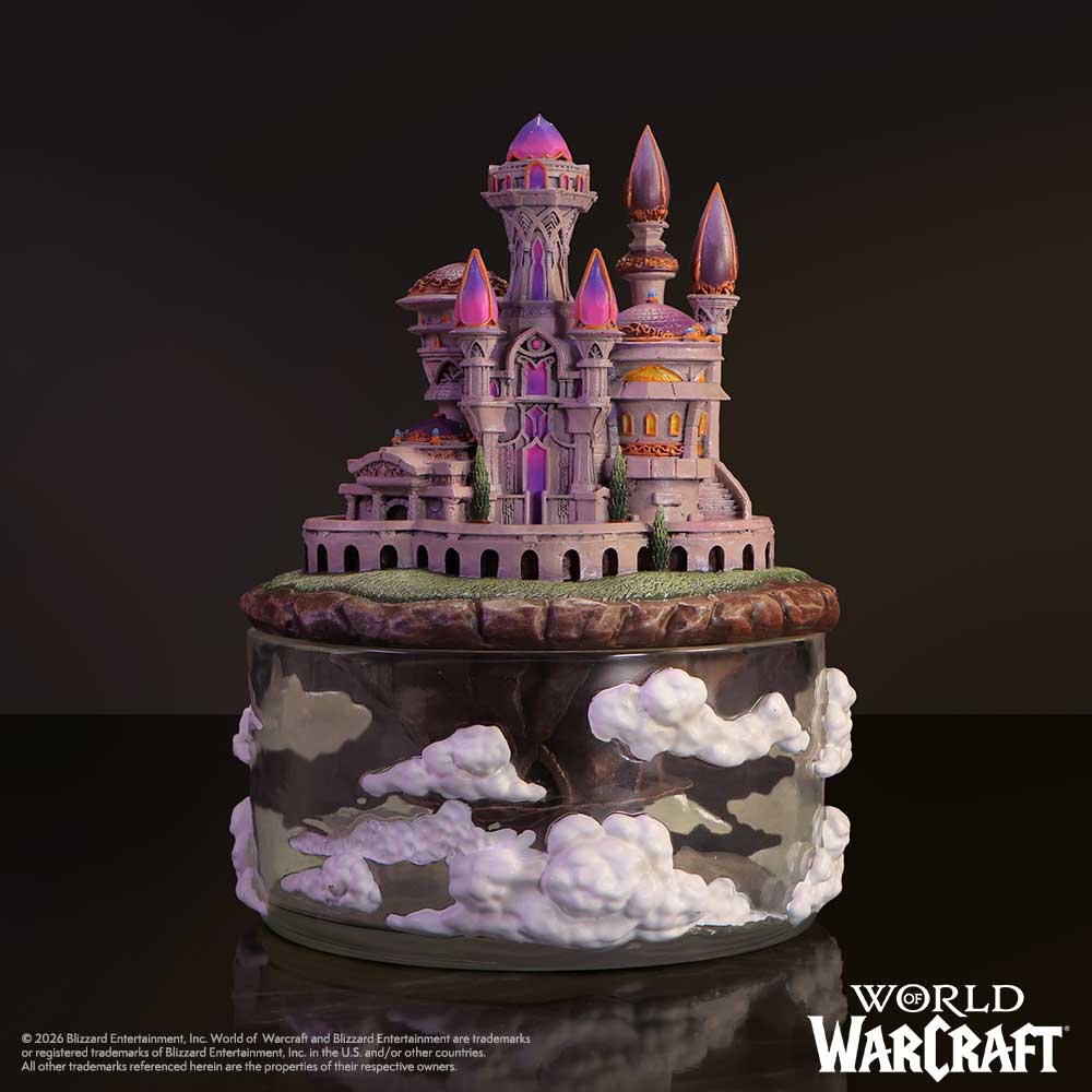Nemesis Now World of Warcraft City of Dalaran collectible box, 19.6cm, detailed fantasy-themed storage or display box.