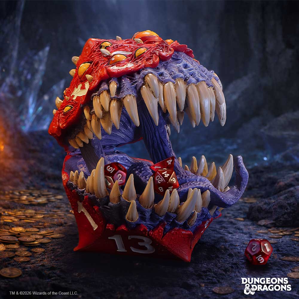 Nemesis Now Dungeons & Dragons D20 Mimic Box, 13.3cm fantasy-themed storage box with detailed mimic monster design.